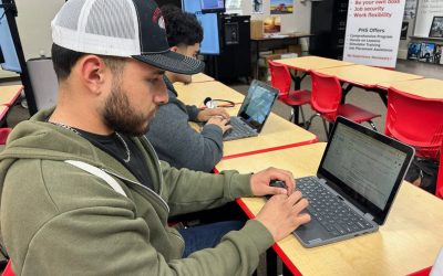 A man working on a computer