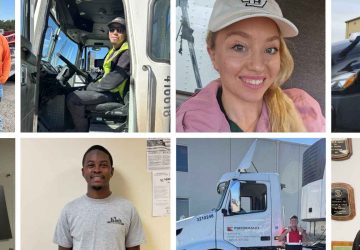Collage of young professional drivers and diesel technicians recognized by the NEXT Top Talent Award