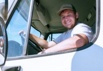Noah Lucas earned his CDL license shortly after graduating from high school in 2024.